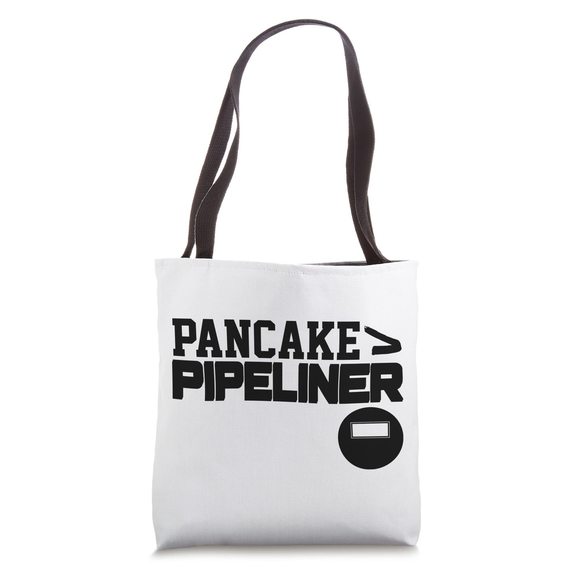 Pancake Pipeliner Welder Welding Pipeline Roughneck Funny Tote Bag :> - Picture 1 of 4